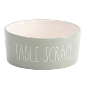 Rae Dunn Ceramic Table Scraps Pet Dog Cat Bowl Green